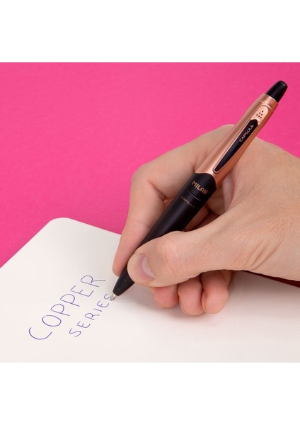 Bakır Serisi Cooper Capsule 2'li Tükenmez Kalem Seti (Mavi Mürekkep) modelleri