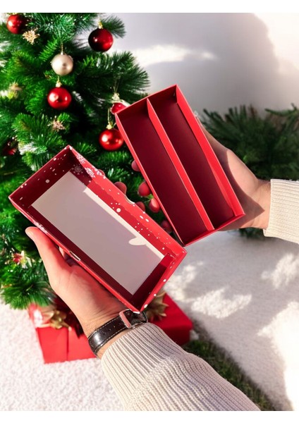 Noel Arifesi Yeni Yıl Hediye Kutusu. Çikolata Şeker Mücevher Kutusu. (5 adet)