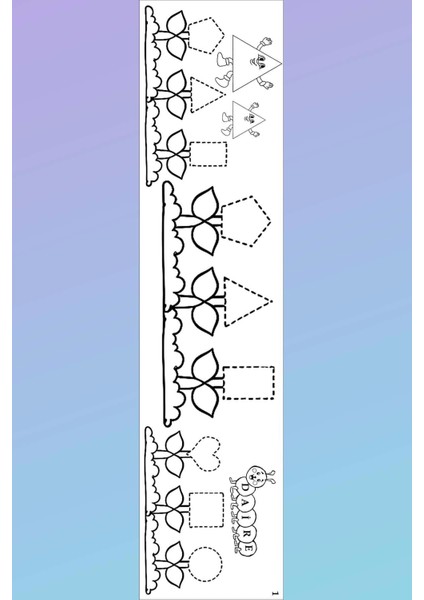 Geometrik Temalı Eğitici Aktivite Boyama Kağıdı 4,5 Metre fiyatları