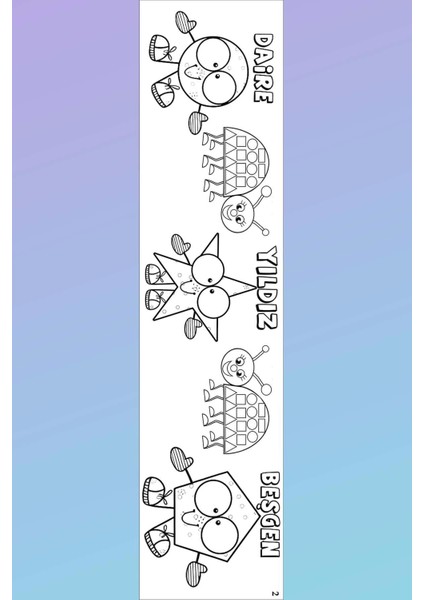 Geometrik Temalı Eğitici Aktivite Boyama Kağıdı 4,5 Metre modelleri