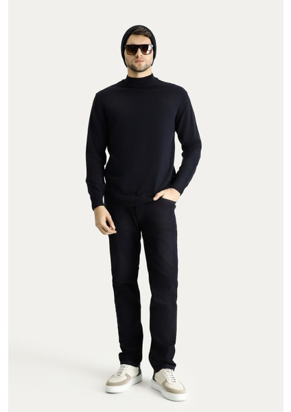 Bato Yaka Slim Fit Dar Kesim Pamuklu Triko Kazak