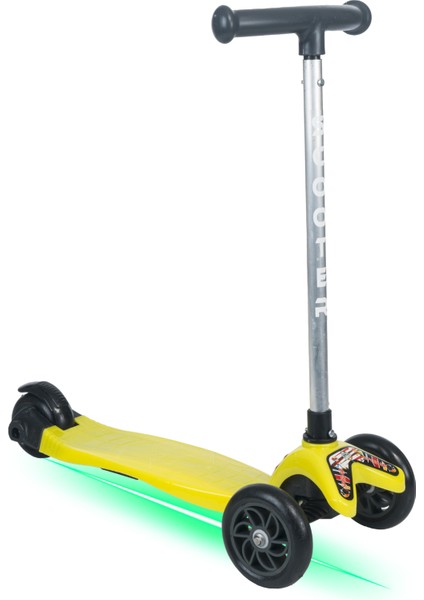Colorwase LED Işıklı 4 Kademe(50-65 Cm) Ayarlanabilir 3 Tekerlekli Scooter