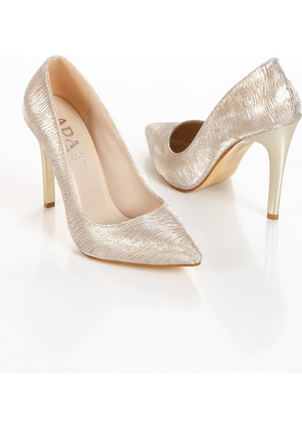 Luana Gold Kadın Garantili Şık Rahat Taban Sivri Burunlu Yüksek Topuklu Ayakkabı LUANA-1471 fırsatları