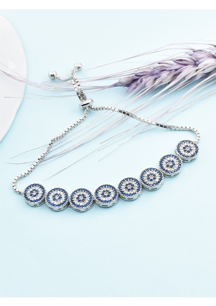 Nazar Boncuklu Charm Kadın Gümüş Bileklik fiyatları