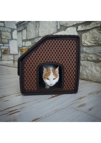 Dış Mekan Yağmura ve Soğuğa Dayanıklı Eva Kedi Evi Yuvası Bej fiyatları
