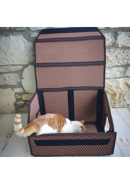 Dış Mekan Yağmura ve Soğuğa Dayanıklı Eva Kedi Evi Yuvası Bej modelleri