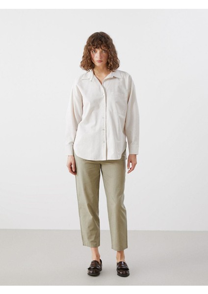 Lcw Vision Keten Karışımlı Oversize Kadın Gömlek fiyatları