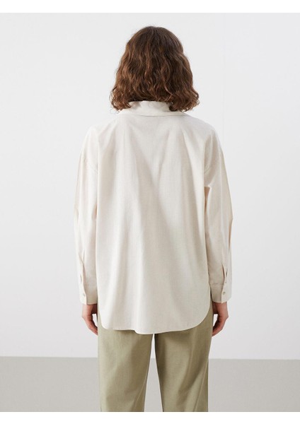 Lcw Vision Keten Karışımlı Oversize Kadın Gömlek fırsatları