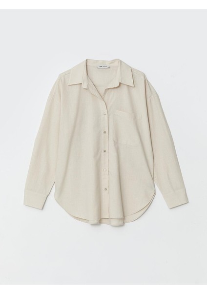Lcw Vision Keten Karışımlı Oversize Kadın Gömlek indirimleri