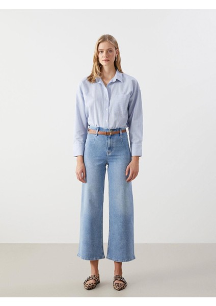 Lcw Vision Çizgili Oversize Oxford Kadın Gömlek fiyatları