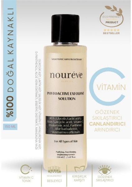 -Siyah Nokta Karşıtı, Cilt Tonu Eşitleyici Aha-bha/vitamin C Tonik-Phytoactive Exfoliant Solution