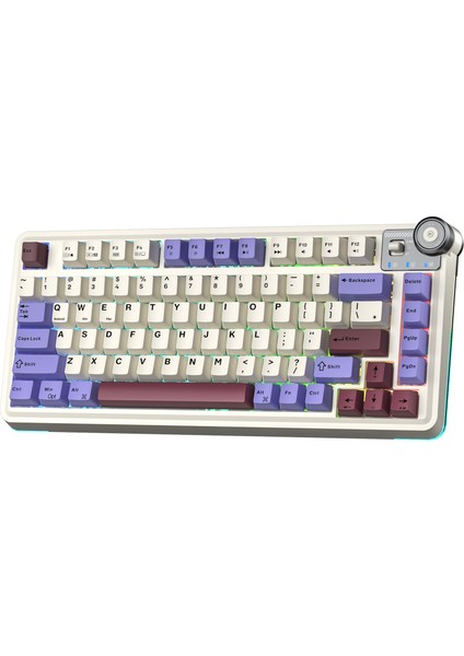 AU75 3 Modlu Rgb Hot Swap Mekanik Tkl Seiya Switch Kablosuz Makrolu Klavye Bej