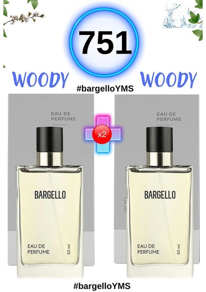 751 Woody Edp 50 ml Erkek Parfüm 2 Adet Edp
