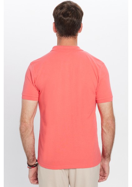 Erkek Slim Fit Dar Kesim Pamuklu Yumuşak Dokulu Serin Tutan Kumaş Düz Pike Polo Yaka T-Shirt