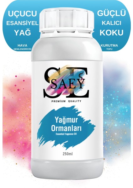 Yağmur Ormanları Esansiyel Uçucu Koku Yağ Buhurdanlık Yağı Difüzör Esansı Hobi Esans 250ml