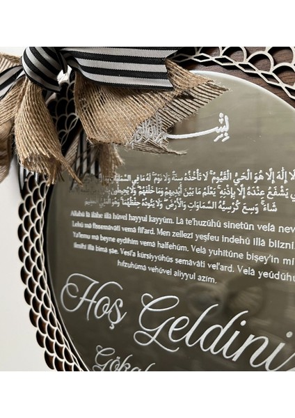 Kapı Süsü - Kişiye Özel Ahşap ve Pleksi Kapı Süsü - Ayetel Kürsi, Besmele ve Hoş Geldiniz Yazılı fiyatları