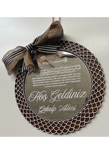 Kapı Süsü - Kişiye Özel Ahşap ve Pleksi Kapı Süsü - Ayetel Kürsi, Besmele ve Hoş Geldiniz Yazılı fırsatları