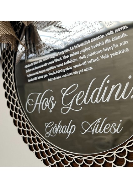 Kapı Süsü - Kişiye Özel Ahşap ve Pleksi Kapı Süsü - Ayetel Kürsi, Besmele ve Hoş Geldiniz Yazılı indirimleri