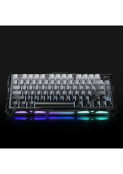 Mercury K1+M1 Pro Kablosuz Rgb Işıklı Mekanik Q Gaming Klavye ve Optik Mouse Seti, Siyah