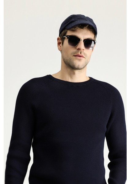 Bisiklet Yaka Slim Fit Dar Kesim Desenli Pamuklu Triko Kazak fiyatları