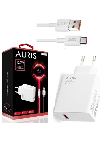 CH37 Type-C Şarj Aleti Seti 120W Turbo Saliseli Şarjcihazı