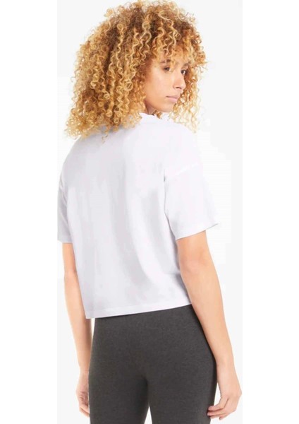 Kadın Cropped Logo Tee Beyaz Kısa Kol T-Shirt - 68497202 fiyatları