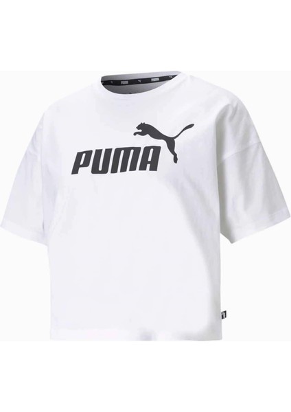 Kadın Cropped Logo Tee Beyaz Kısa Kol T-Shirt - 68497202 fırsatları