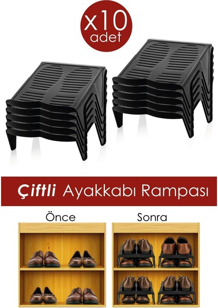 10'lu Çiftli Ayakkabı Rampası