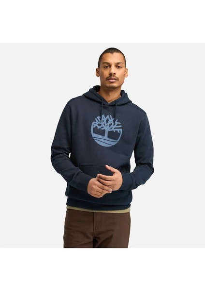 Kennebec Rıver Tree Logo Hoodie Erkek Lacivert Sweatshirt TB0A2BJH4331