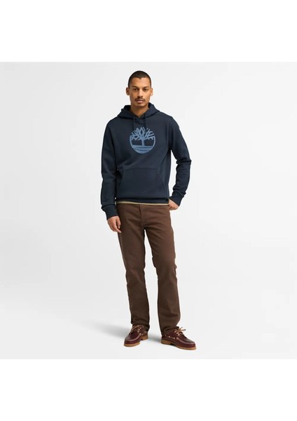 Kennebec Rıver Tree Logo Hoodie Erkek Lacivert Sweatshirt TB0A2BJH4331