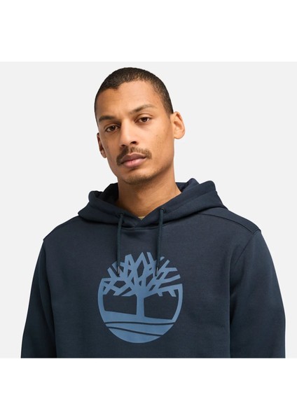 Kennebec Rıver Tree Logo Hoodie Erkek Lacivert Sweatshirt TB0A2BJH4331