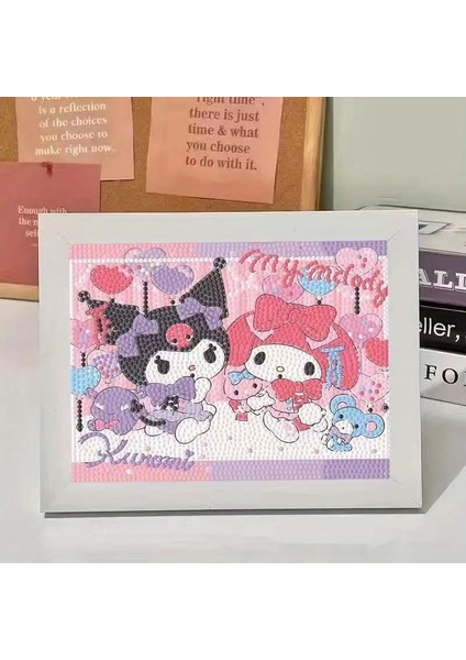 Kuromi My Melody Diy Kendin Yap Fotoğraf Çerçeveli Mozaik Elm