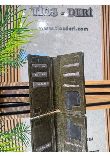 Hakiki Deri Unisex Cüzdan Telefon Bölmeli