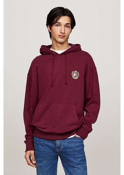 Kapüşon Yaka Bordo Erkek Sweatshırt DM0DM19762VLP Reg Tj F