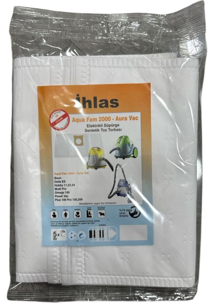 Ihlas Aura Aqua Vac Aqua Fam 2000 Bez Toz Torbası 10 Adet