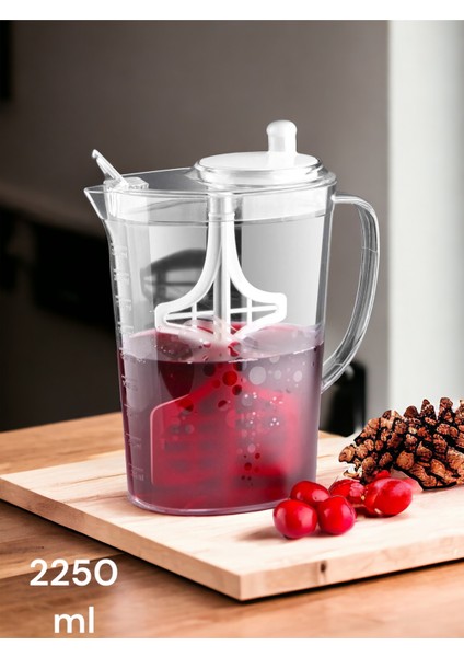 Aqua Mix Karıştıcılı 2250 ml Ayran, Limonata Vb. Sürahi