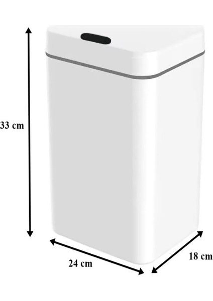 12 Litre Sensörlü Çöp Kovası Ofis Mutfak Banyo Çöp Kovası