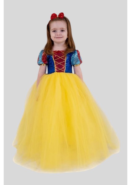 Toka Detay Pelerinli Pamuk Prenses Elbise