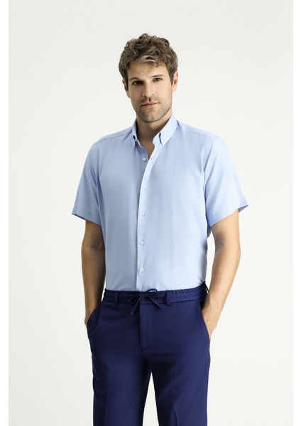 Kısa Kol Regular Fit Desenli Pamuklu Kolay Ütülenebilir Gömlek modelleri