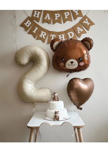 Beşiktaş Taraftar Siyah Beyaz Folyolu Balunlu Happy Birthday Yazılı Lüks Doğum Günü Parti Seti Süsü