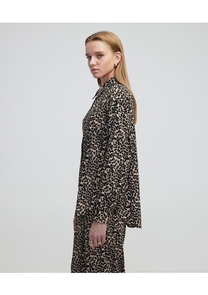 Leopar Desen Gömlek IS1250025076003