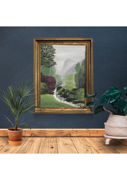 El Yapımı 70 x 50 cm Boyutunda Akrilik Boya ile Yapılmış El Yapımı Imzalı Tablo