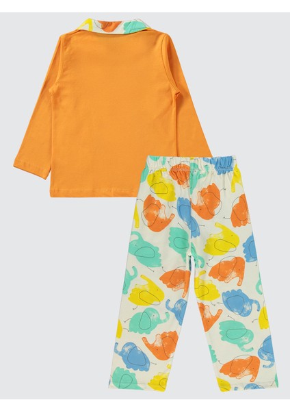 Erkek Çocuk Pijama Takımı 2-5 Yaş Oranj fiyatları