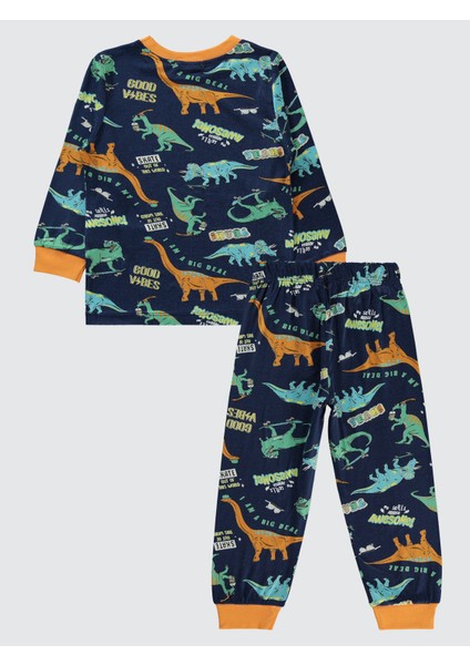 Erkek Çocuk Pijama Takımı 2-5 Yaş Koyu Oranj fiyatları