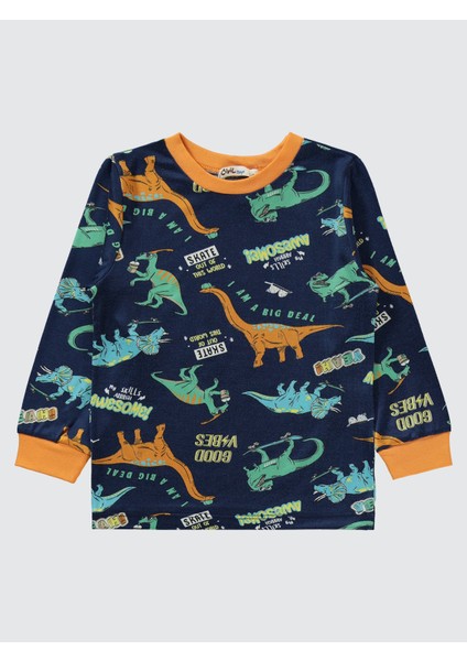 Erkek Çocuk Pijama Takımı 2-5 Yaş Koyu Oranj modelleri