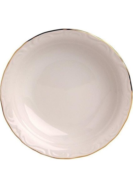 Porselen Çukur Yemek Tabak 6'lı Altın Yaldızlı 19 cm modelleri