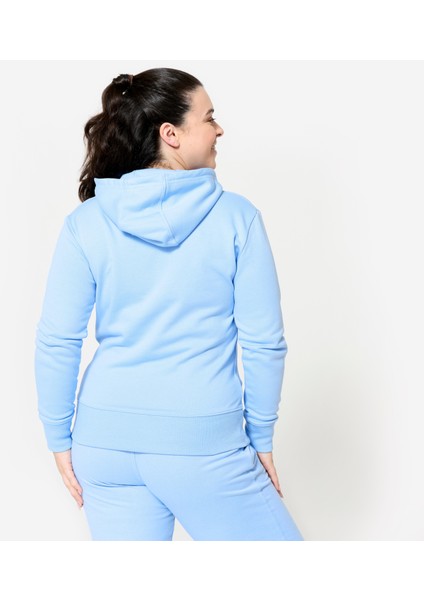Domyos Pamuklu Kapüşonlu Sweatshirt - Açık Mavi