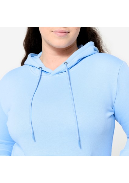 Domyos Pamuklu Kapüşonlu Sweatshirt - Açık Mavi