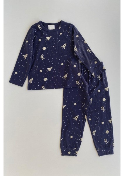 Uzay Desen Erkek Çocuk Pijama Takımı