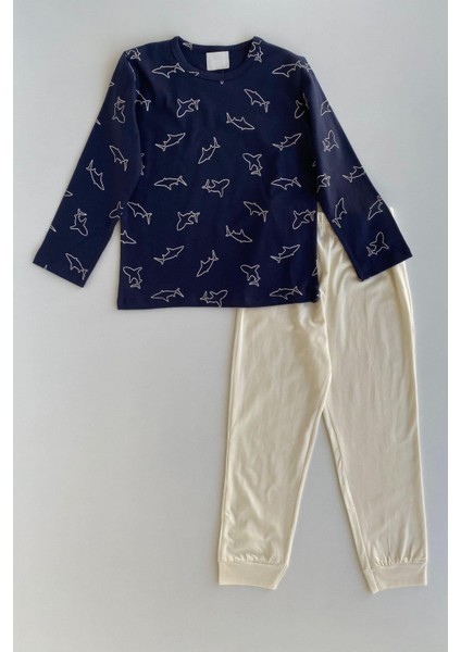 Balık Desen Erkek Çocuk Pijama Takımı